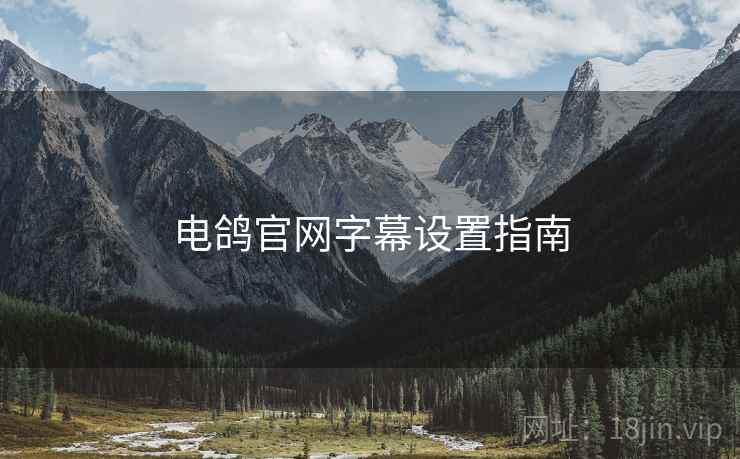 电鸽官网字幕设置指南