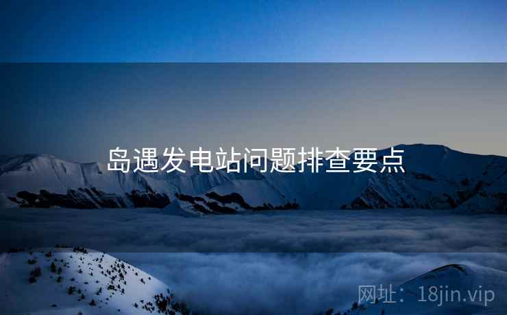 岛遇发电站问题排查要点
