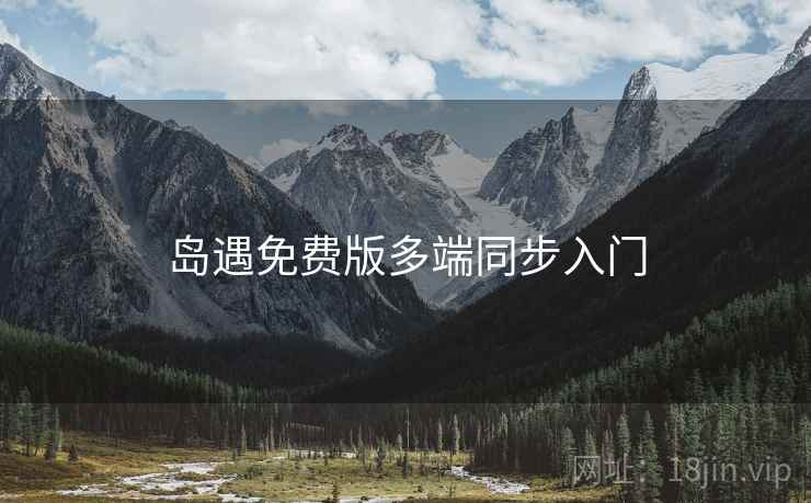 岛遇免费版多端同步入门