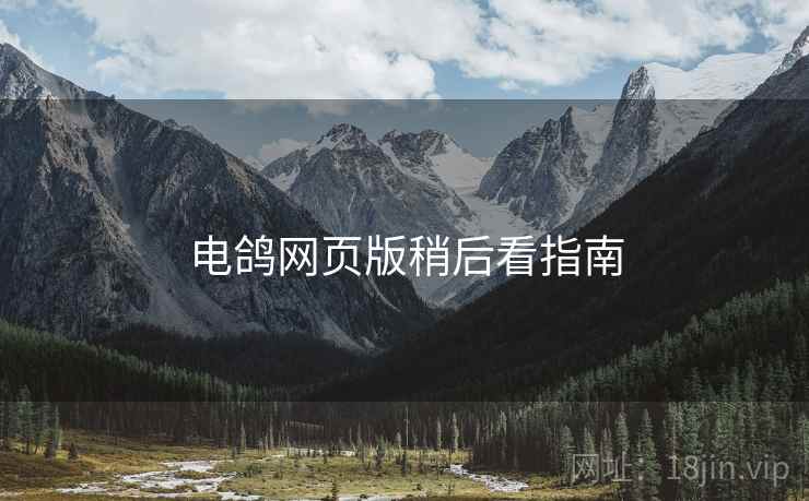 电鸽网页版稍后看指南