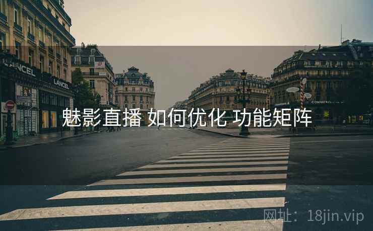 魅影直播 如何优化 功能矩阵