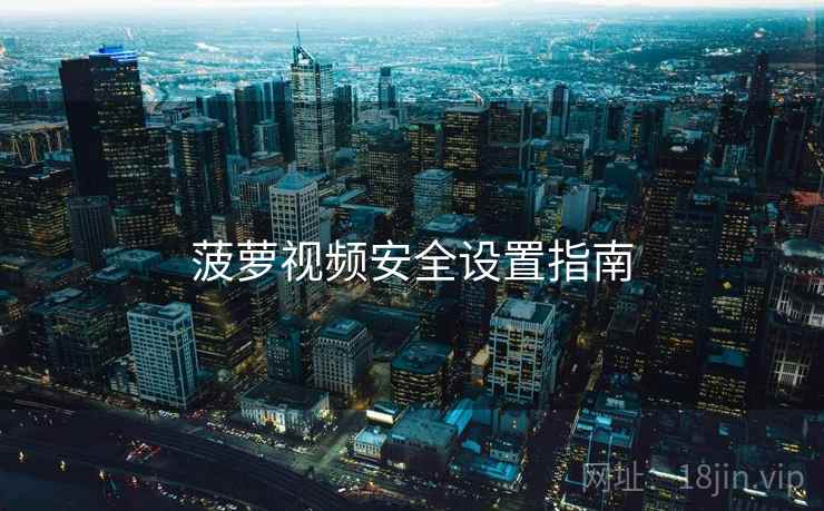 菠萝视频安全设置指南