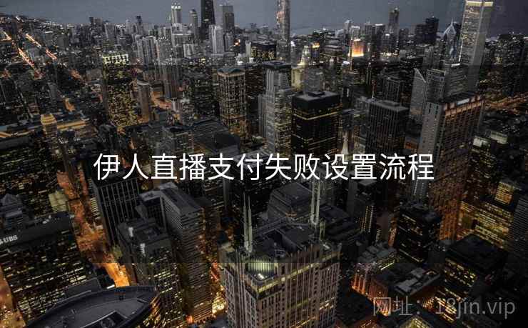 伊人直播支付失败设置流程