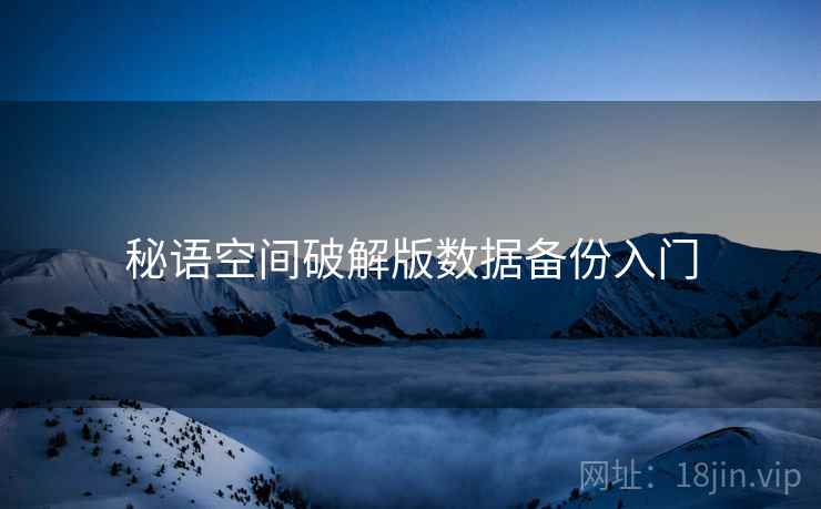 秘语空间破解版数据备份入门