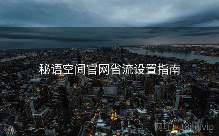 秘语空间官网省流设置指南