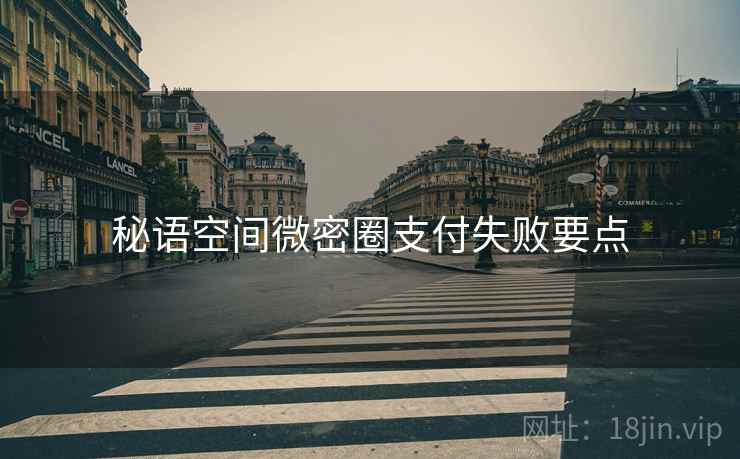 秘语空间微密圈支付失败要点