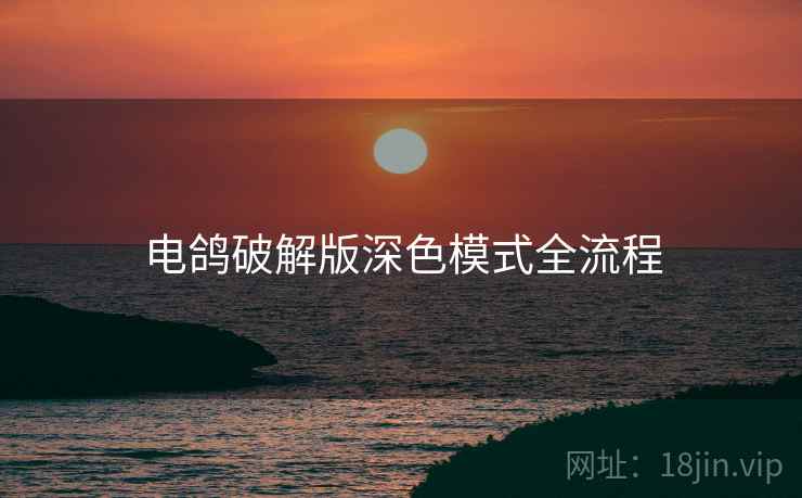 电鸽破解版深色模式全流程